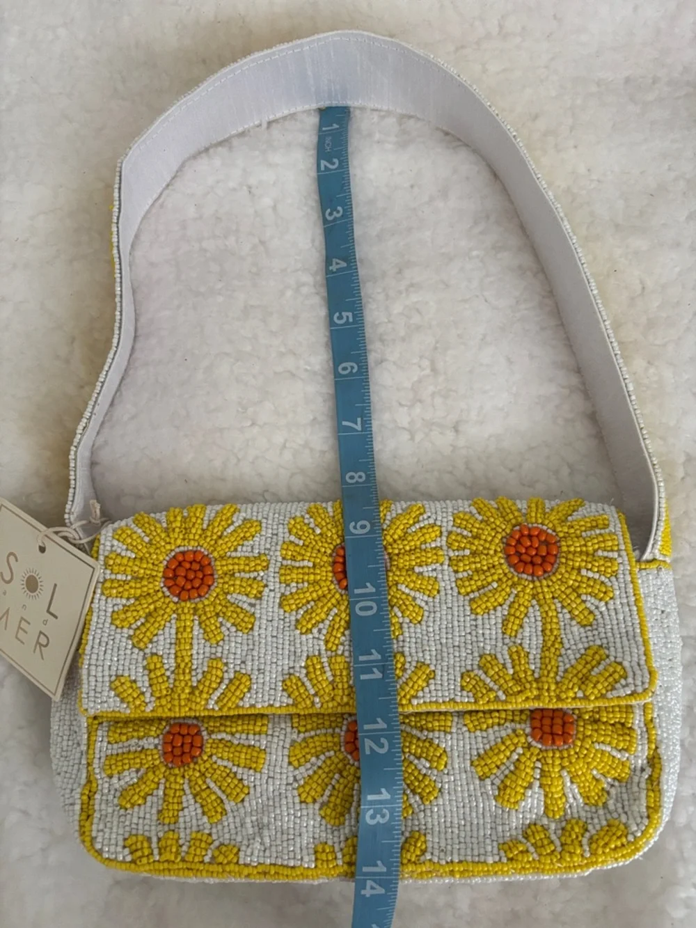 Solmer Beaded Daisy Shoulder Bag - Picture 7 of 9